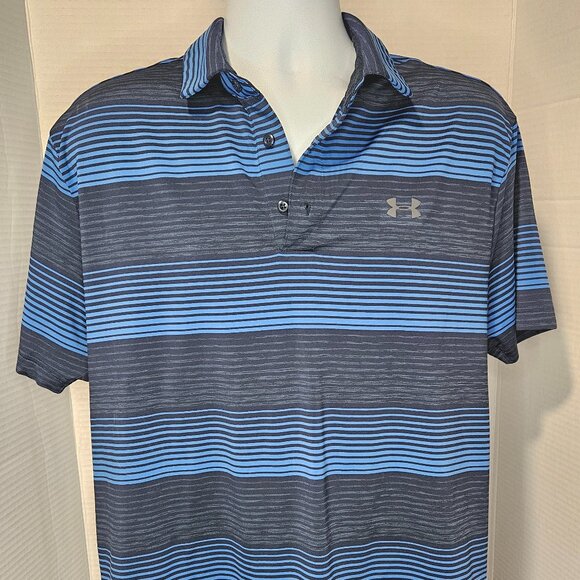 Under Armour Other - Under Armour Golf Shirt, Short Sleeve, Blue, Large